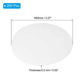 PATIKIL 83mm/3.27" Aluminum Foil Cap Liner, 200 Pack Resistant Tamper Induction Heat Sealer Sealing Liners for PE/HDPE Plastic Bottle Jar Lid