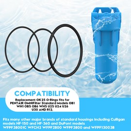 OK25-S6-05 O-Ring OK25 for OmniFilter OB1,WH1,OB5,WH5,U25,U24,and U30 Water Filter housings,Compatible with Culligan HF-150 and HF-360 and Dupont Models WFPF38001C, WFCH2, WFPF2800, WFPF3800