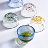 Mozacona 4pcs Glass Colorful Sake Cups Set,Small Wine Cups,Tea Cups