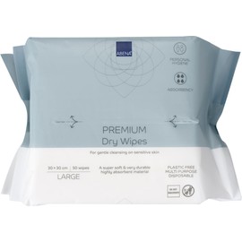 ABENA Premium Dry Wipes | Pack of 50 Wipes | 30 x 30cm | Multifunctional Cleansing Wipes | Hygiene Wipes | Easy & Effective Everyday Cleaning | Disposable Towels | Absorbency Level 4