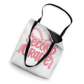 Preppy Second Grade Coquette Bow Back To School Teacher Girl Tote Bag