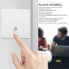 Wireless Doorbell Battery Free 86 Switch Plate 433MHz IP68 Waterproof