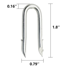 HENGTONG Steel Wire Fencing Staples (400Pcs), Galvanized Steel Fence Staple Nails, Heavy Duty U-Shaped Fasteners Staples Nails for Wire Mesh and Woven Fencing