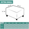 MAXIJIN Velvet Ottoman Cover Rectangular Stretch Square Ottoman Covers Slipcover