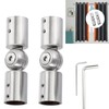 Cokritsm 2 x Corner Connectors for Curtain Rods, Adjustable Curtain