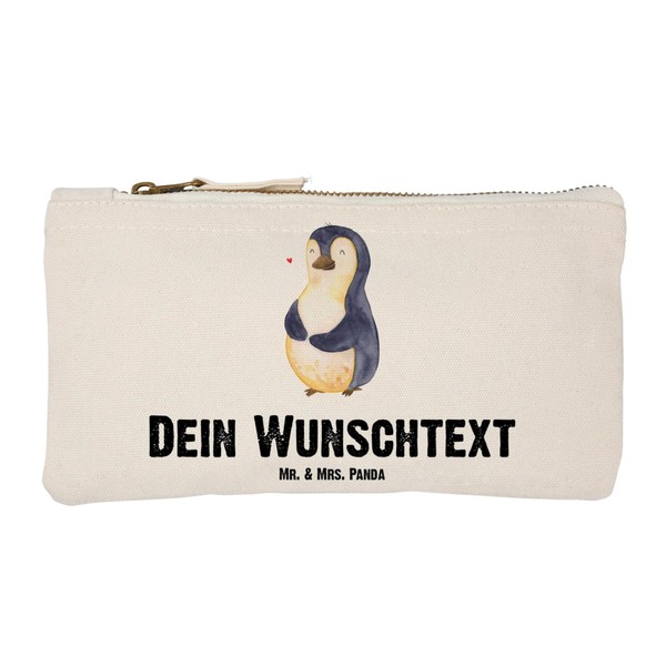 Mr. & Mrs. Panda Penguin Diet Make-Up Bag, White Personalised,