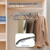 SereneLife 50-Pack Grey Plastic Clothes Hangers – Durable, Non-Slip Slim