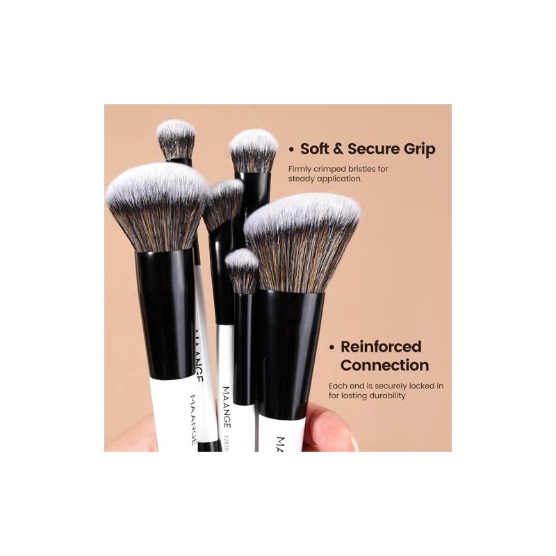 MAANGE Set de Brochas de Maquillaje, 10PCS Brochas para Maquillaje