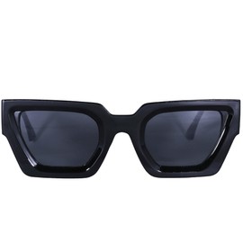 cydays Square Sunglasses for Women Men Square Thick Frame Sun Glasses Simple Designer Style Shades 1234 Black Lens Black Frame