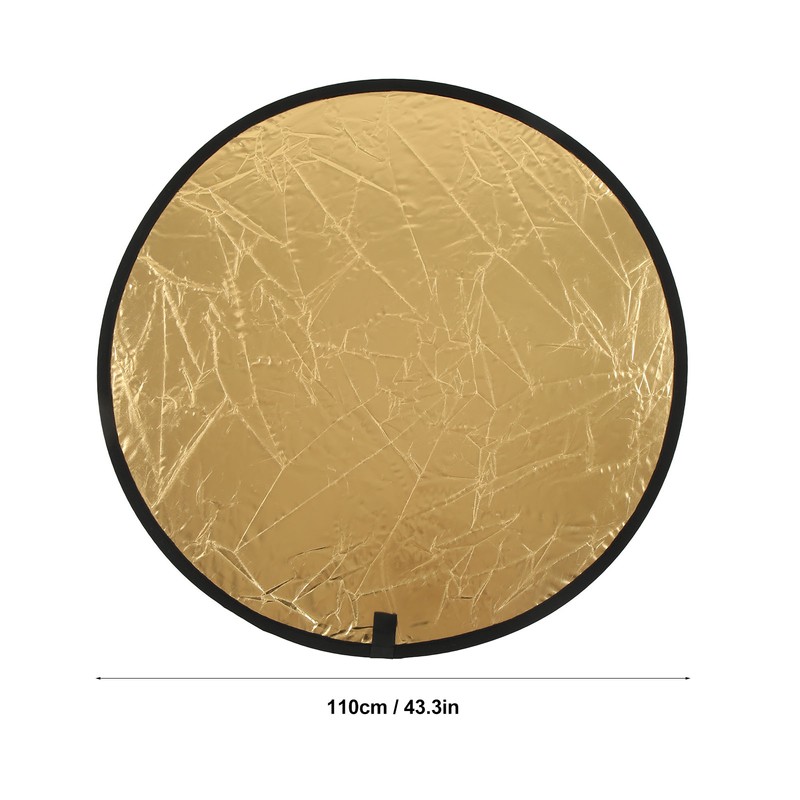Silver Gold 2 In 1 Reflector Portable Mini Round Light