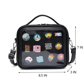 RAINBOW SMILE Ita Bag Kawaii Crossbody Purse Bag Messenger Clear Shoulder Bags Pin Display Bag