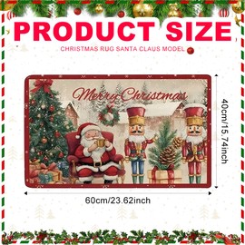 Embhlitfe Christmas Door Mat,Christmas Bathroom Mat Christmas Non-slip Door Mat Christmas Welcome Floor Mats,Christmas Rug for Xmas Home Decorative,40x60 cm (MulticolorD)