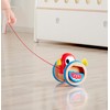 Hape - Uccellino Trainabile Spingi&Tira - Pappagallino in legno con