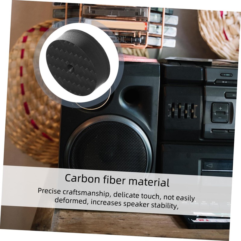 TEHAUX Carbon Fiber Speaker Isolation Pads Durable Spike Floor Protector
