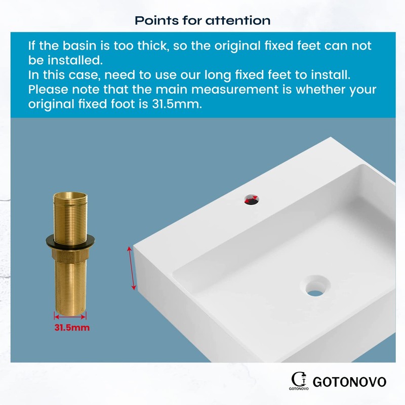 gotonovo Faucet Fittings Nipple Locknut Kit Extension Threaded Pipe Longer