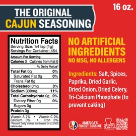 All Purpose Original Cajun Seasoning 16 oz Ragin' Cajun (Pack of 12)