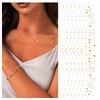 Prreal 6PCS Body Glitter Temporary Tattoos,Metallic Collarbone Fake Tattoo Stickers,Waterproof