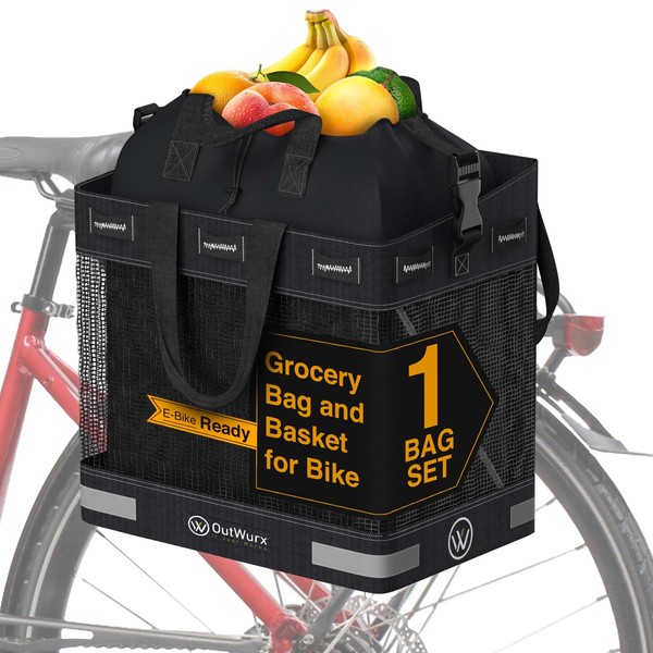 OutWurx Grocery Panniers for Bicycles and Ebikes - 22.5 Liter