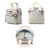 LCY Mini Multi-function Diaper Bag Tote Messenger Backpack-Grey