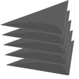 5Pcs Window Tint Squeegee, Triangle Contour Squeegee Card Scraper, Window Tint Tools, Vinyl Wrap Tool Kit for Window Tinting Car Wrapping Film Installation Application, Grey