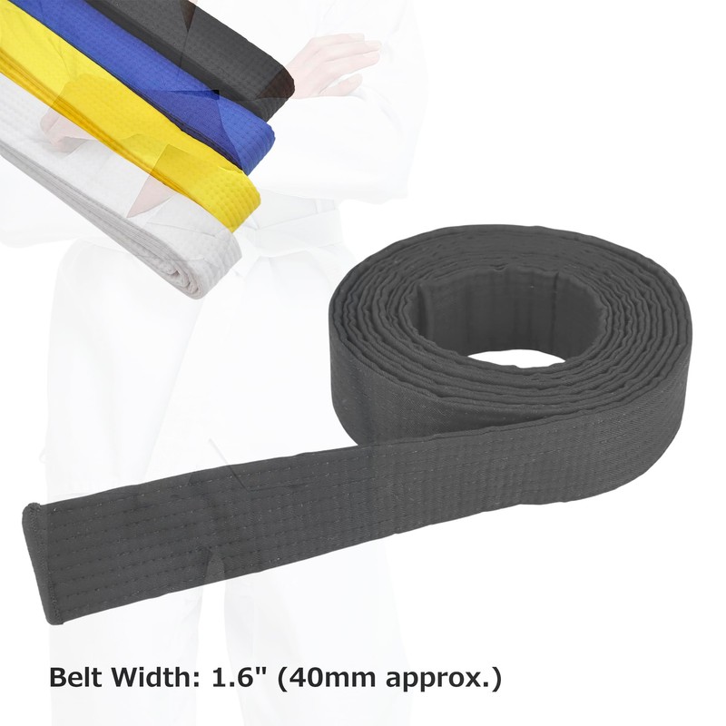 TopTie Karate Taekwondo Belt, Martial Arts Double Wrap Solid Rank