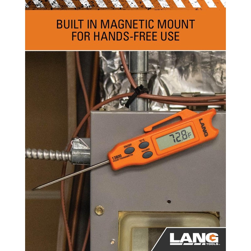 Lang Tools 13800 Digital Pocket Thermometer, Black