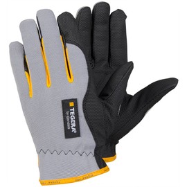 Ejendals Glove Tegera 9124 Made From Synthetic Leather, Size 13/1, Grey/Black/Yellow, 9124-N Audio 13