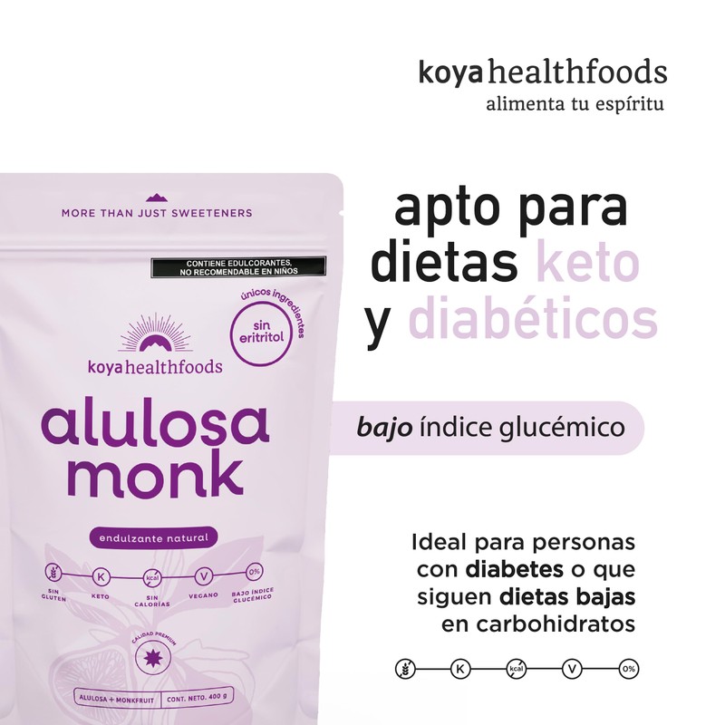 Mezcla Monk Fruit + Alulosa 400g | Endulzante Natural Sin