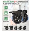 Bucket Dolly with Wheels,Heavy-Duty 360°Rolling Car Wash Bucket Dolly with