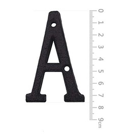 House Address Letters- 3 Inch High Innovative Wrought Iron Numbers, Vintage Nail on Die Cast Mailbox Letters,Letter A