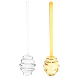 Kichvoe 2 Uds. Cuchara De Miel De Cristal Cuchara Para Miel Cuchara Para Miel Jarabe De Mermelada Cuchara Para Servir Miel Recipientes Para Tarros De Miel