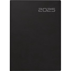 rido/idé Pocket Diary Model Technik S (2025), 2 Pages = 1 Week, A6, 144 Pages, Balacron Cover, Black