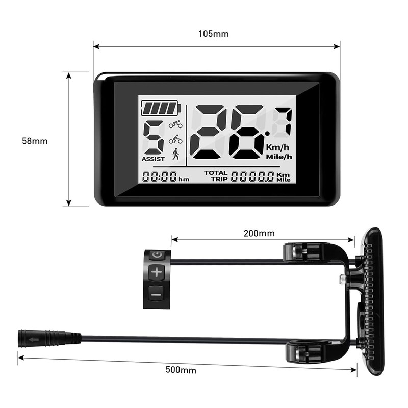 Nicear E-bike Display C961 for BBS01B BBS02B BBS HD Mid-Motor