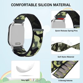 VELULYX Kids Nylon Band for Xplora X6, XPLORA Kids Smartwatch Girls Boys Replacement Straps for Xplora X6 Play