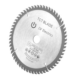 Hoja de Sierra Circular 60 Dientes 6-1/2 Pulgadas Hoja de Sierra Circular TCT Plateada con 1 Anillo de Reducción para Corte de Madera Material de Carburo de Tungsteno
