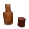 haven Eulo Carafe 2 Piece Frosted Glass Copper By Haven