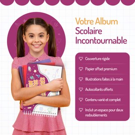School Photo Album - Kindergarten, Elementary, Middle School and High School (Purple)