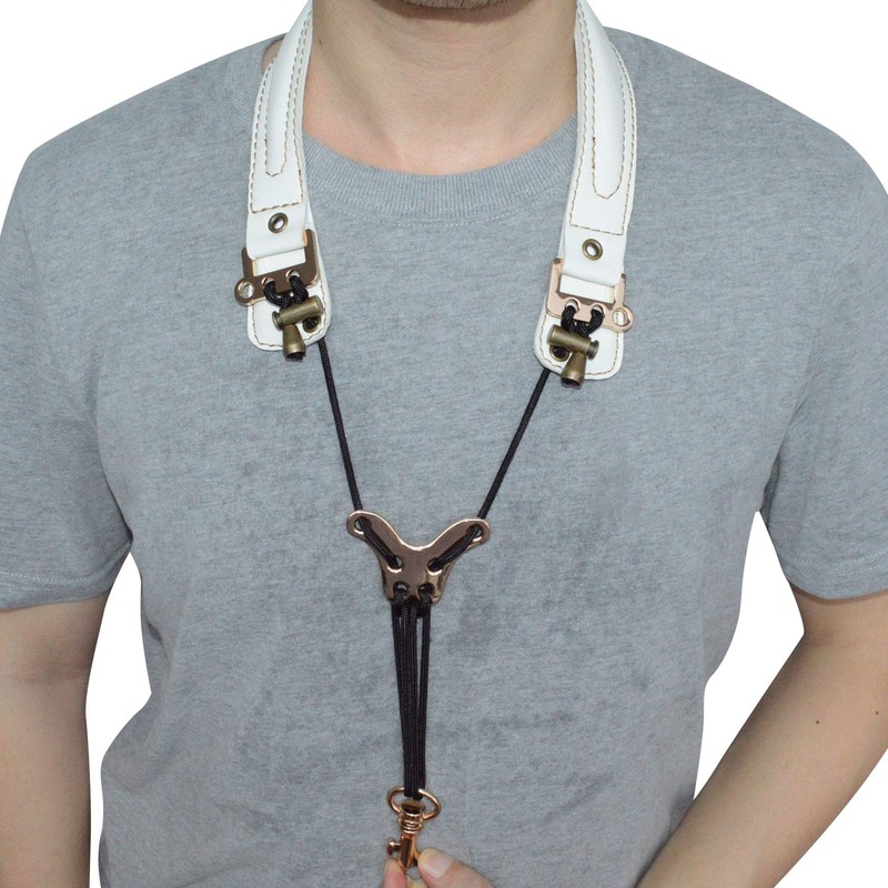 adorence Leather Saxophone Neck Strap - (Ergonomic, Breathable, Metal Swivel