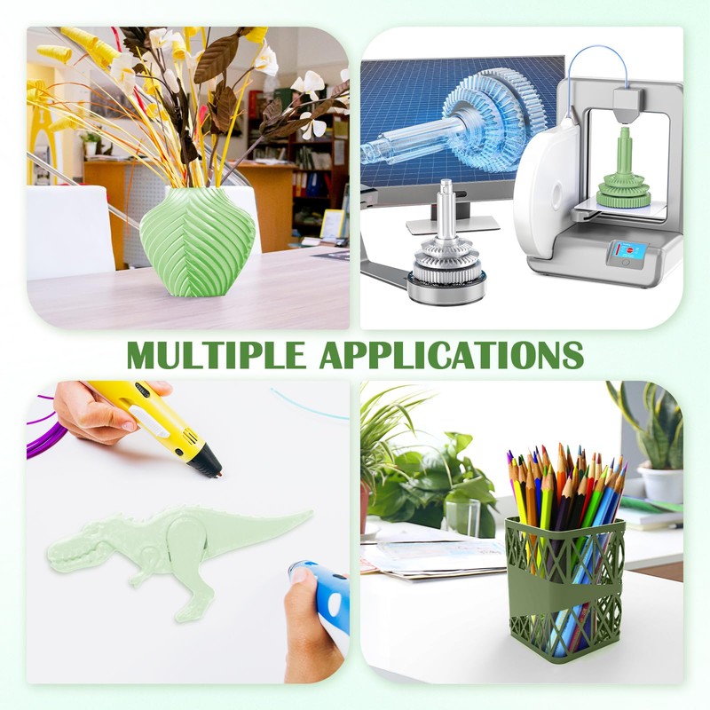 HOMIEE Matte PLA 3D Printer Filament Bundle, PLA 3D Printing