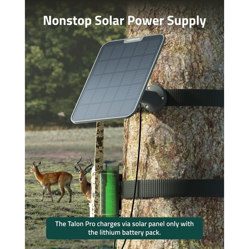 CAMOVUE Solar Panel SP-10 for Wildlife Trail Camera, 6W Fast