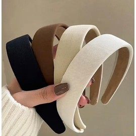 Huachi Headbands for Women Non Slip Trendy Headbands for Women’s Hair 1 inch Wide Cute Headband for Girls, Fall Head Bands Elastic Hair Bands for Womens Fashion Accessories for Women 4PCS