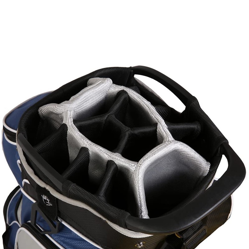Caddymatic Golf Tour 14-Way Cart Bag - Grey/Blue