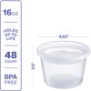 GUSTO [48 Sets 16 oz. Plastic Deli Disposable Food Storage
