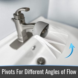 HealthSmart Easy Reach Bathroom Sink Faucet Extender for Toddlers 2-Pack, Adjustable Universal Fit,Tool-Free Installation, Flexible Design, Fits Most Faucets, Empowers Kids