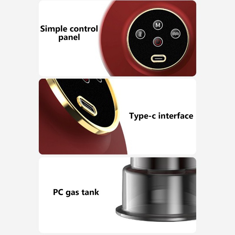 Electric Cupping Massager 3 Temperature Control Vacuum Cupping Portable Scraping