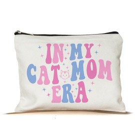 NMPCreativeStore In My Cat Mom Era Makeup Bag - Baby Announcement For Cat Mom - New Baby Gifts - Promoted To Cat Mom Makeup Bag - Makeup Bag Gifts For Cat Mom On Mothers Day- Birthday- Christmas