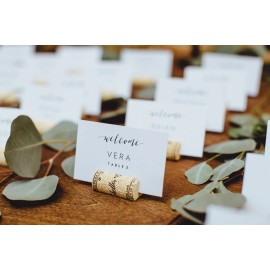 Unbranded Winery Logo Corks, Wine Cork Place Card Holder or Place Setter, Wine Cork Name