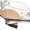 1SourceTek Folding Hand Held Fan 8.27"(21cm) with Fabric Sleeve Protection