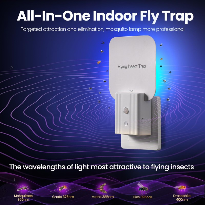 Fly Trap Indoor,2 in 1 Plug in Fruit Fly Traps