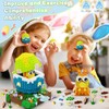 QOQ Easter Eggs and Chick Building Toy Set, Easter Building